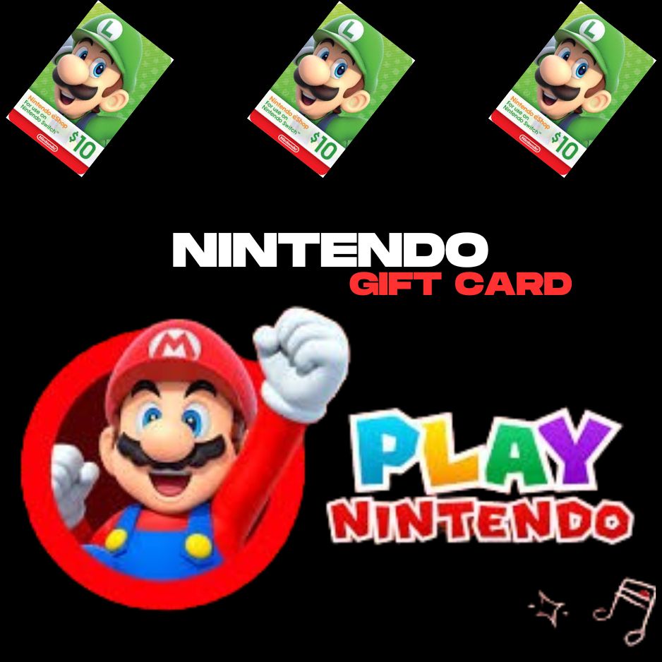 New Nintendo Gift Card -2025 Codes